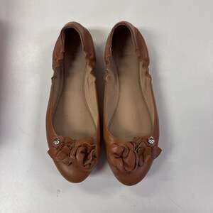 Tory Burch Blossom Ballet Royal Tan Floral Flats